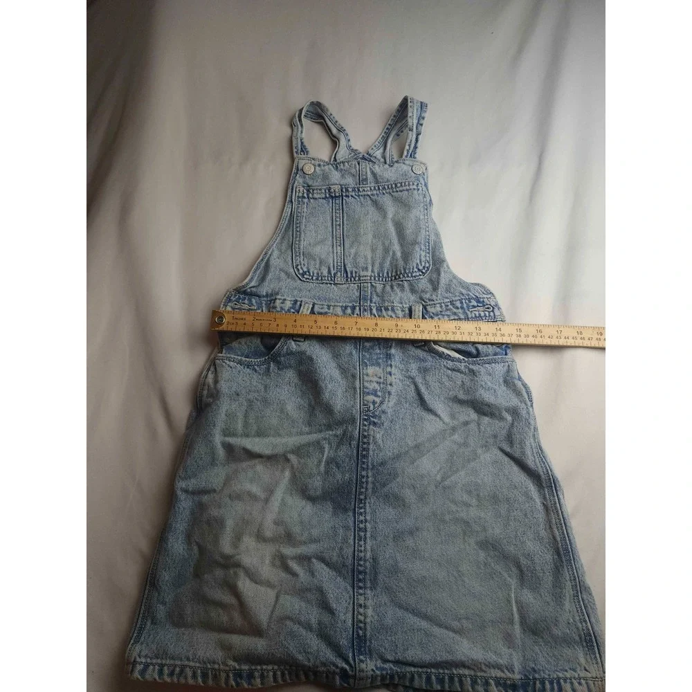 Old Navy Denim Overall Dress Girls Size XL Blue Acid Wash Casual Sleeveless